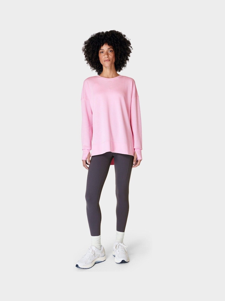 Sweaty Betty Chalk Pink After Class Longline Sweatshirt - Image 4 of 7