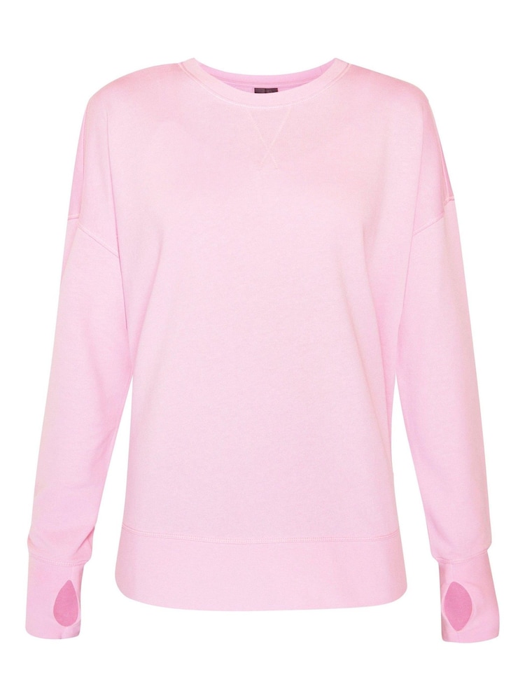 Sweaty Betty Chalk Pink After Class Longline Sweatshirt - Image 5 of 7