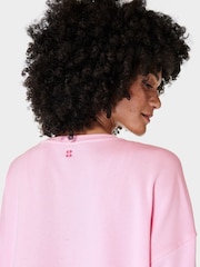 Sweaty Betty Chalk Pink After Class Longline Sweatshirt - Image 6 of 7