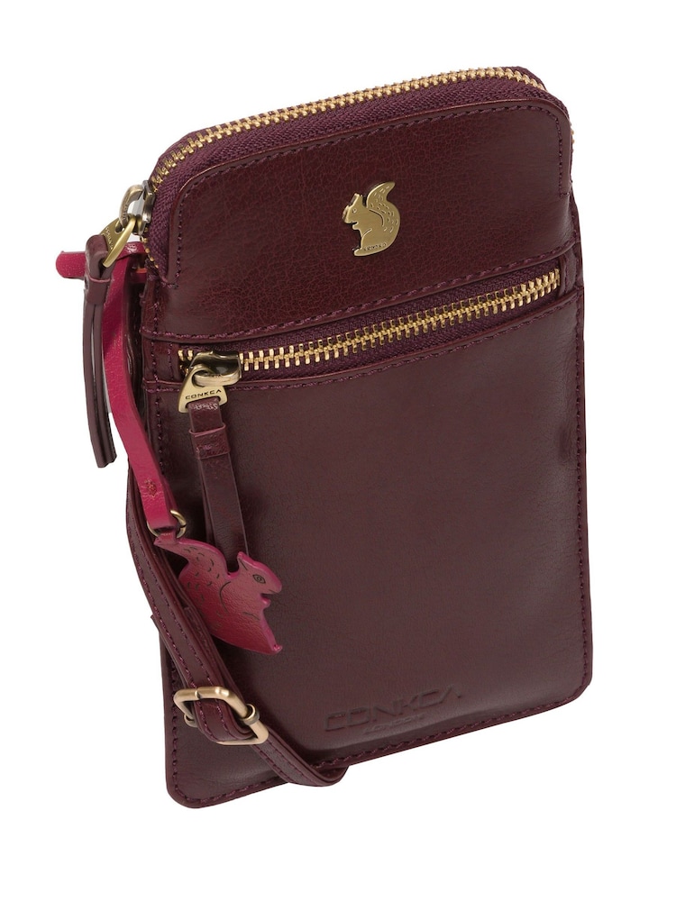 Conkca Bambino Leather Cross-Body Phone Bag - Image 7 of 9