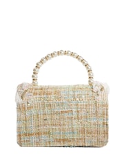 Dune London Natural Blooms Flower Bead Top Handle Bag - Image 4 of 7