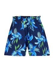 Pour Moi Blue Viscose Beach Shorts - Image 3 of 4