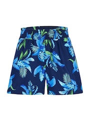 Pour Moi Blue Viscose Beach Shorts - Image 4 of 4