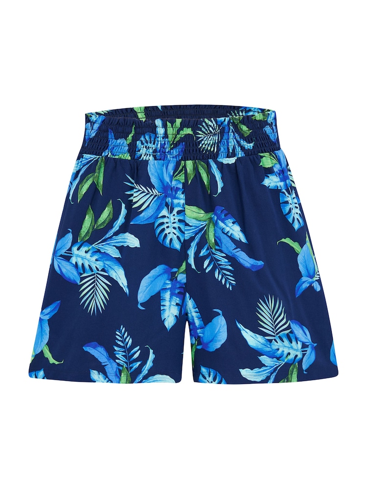 Pour Moi Blue Viscose Beach Shorts - Image 4 of 4