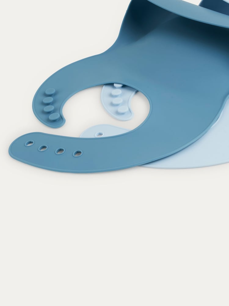 modra - KIDLY silikonski BIBS 2 paket - Slika 3 iz 3