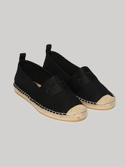 Superdry Black Canvas Espadrille Shoes - Image 1 of 6
