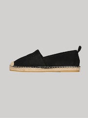 Superdry Black Canvas Espadrille Shoes - Image 2 of 6