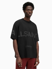 AllSaints Biggy Short Sleeve Crew Neck Black T-Shirt - Image 1 of 7