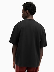 AllSaints Biggy Short Sleeve Crew Neck Black T-Shirt - Image 2 of 7