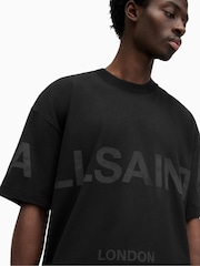 AllSaints Biggy Short Sleeve Crew Neck Black T-Shirt - Image 6 of 7