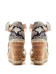 Moda In Pelle Crossover Strap Wedge Sandal - Image 3 of 4