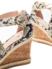 Moda In Pelle Crossover Strap Wedge Sandal - Image 4 of 4