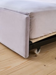 Opulent Velvet Lilac Purple Kids Matson Trundle Upholstered Bed - Image 8 of 10