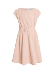 Calvin Klein Pink Fit And Flare Seersucke Dress - Image 4 of 6