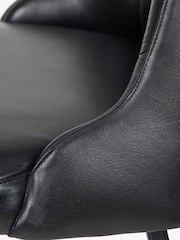 Pacific Steel Grey Camillo Leather Diamond Back Bar Stool - Image 6 of 6