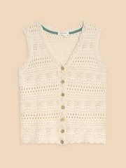 White Stuff Natural Pippa 100% Cotton Waistcoat - Image 7 of 9