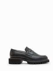 AllSaints Black Lola Loafers - Image 1 of 5