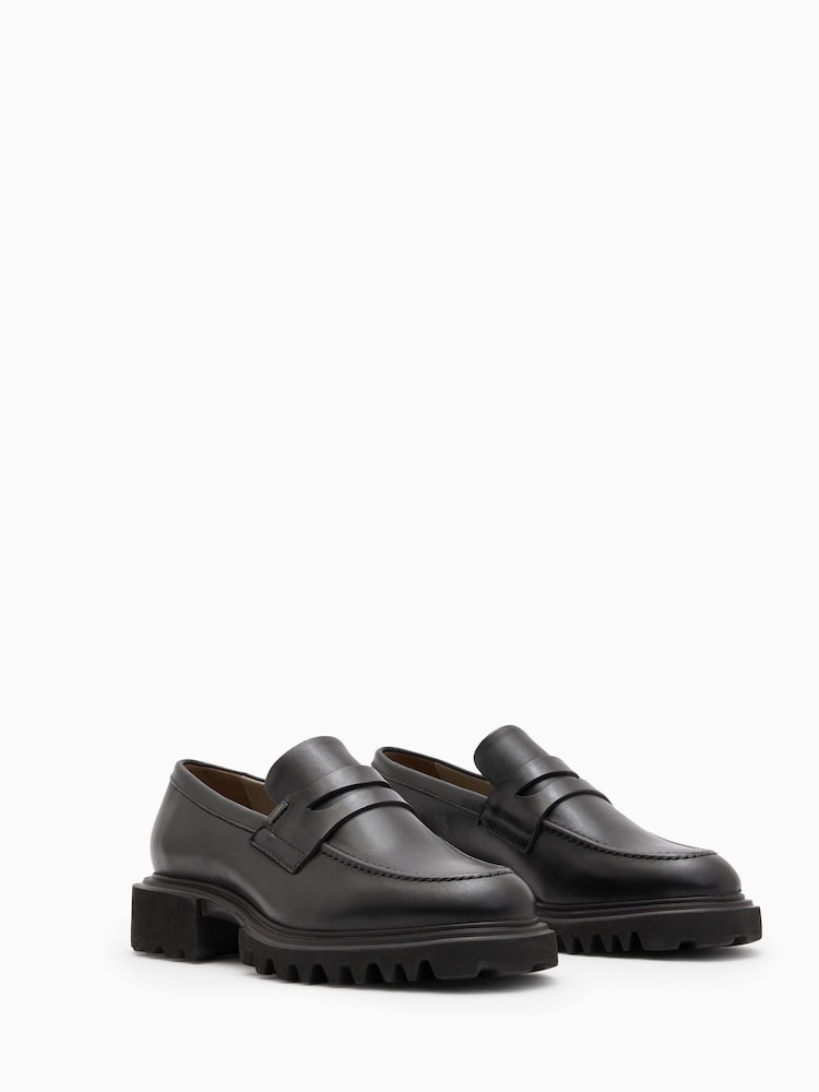 AllSaints Black Lola Loafers - Image 2 of 5