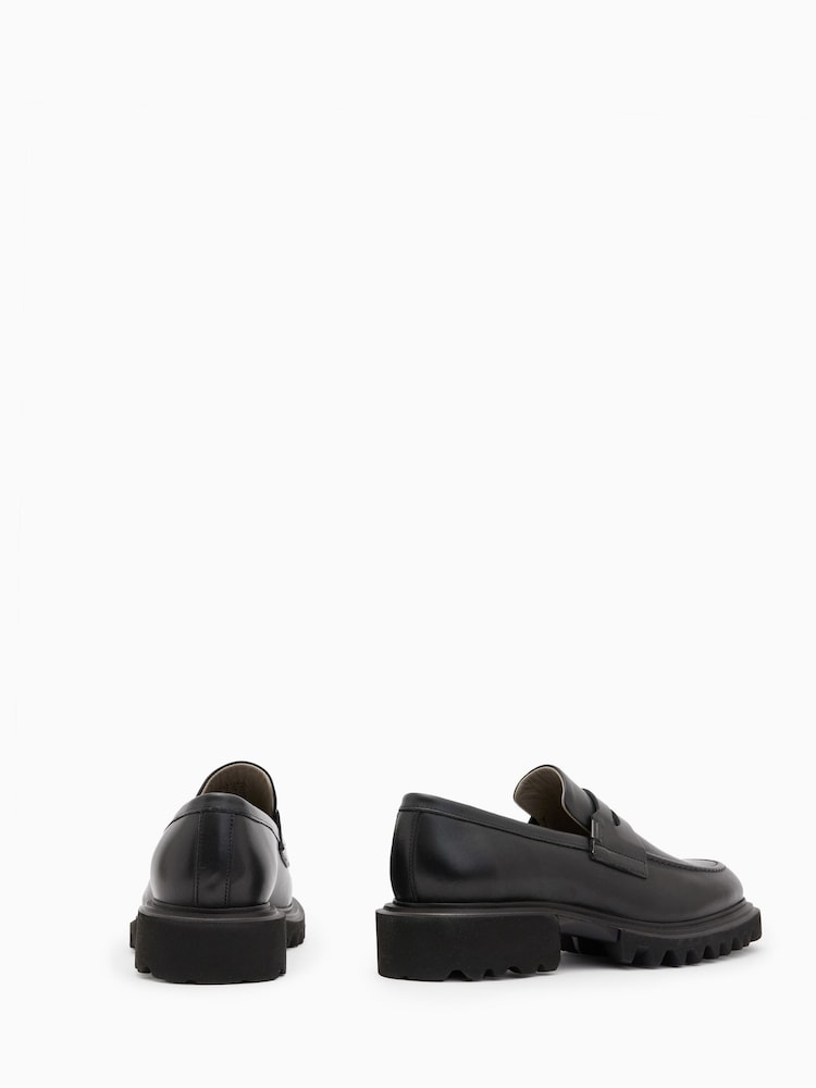 AllSaints Black Lola Loafers - Image 3 of 5
