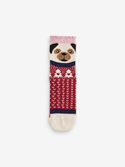 Dogs in Jumpers Christmas Pattern Ankle Socks 4 Pack - Image 2 of 7