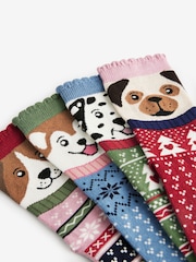 Dogs in Jumpers Christmas Pattern Ankle Socks 4 Pack - Image 6 of 7