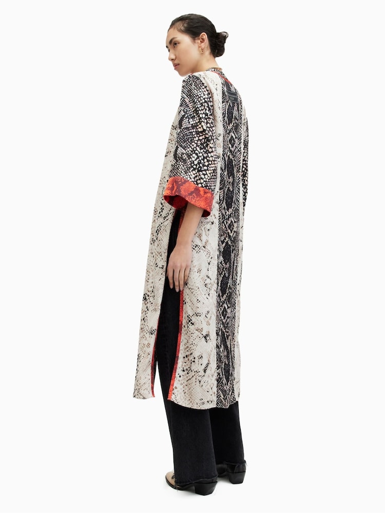 AllSaints Black Casa Waimea Kimono - Image 2 of 7
