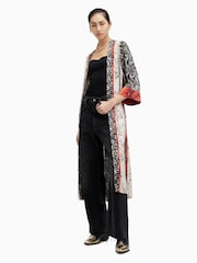 AllSaints Black Casa Waimea Kimono - Image 3 of 7