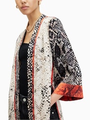 AllSaints Black Casa Waimea Kimono - Image 6 of 7