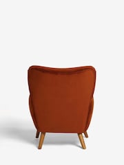 Soft Velvet Rust Brown Wilson II Highback Grande Armchair - Image 9 of 11