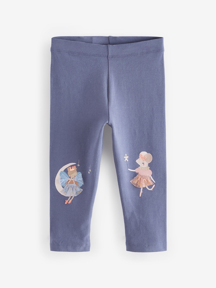 Blue Fairy Embellished Leggings (3mths-7yrs) - Image 1 of 3 Blue Fairy Embellished Leggings (3mths-7yrs) - Image 1 of 3