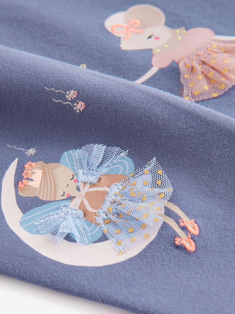 Blue Fairy Embellished Leggings (3mths-7yrs) - Image 3 of 3