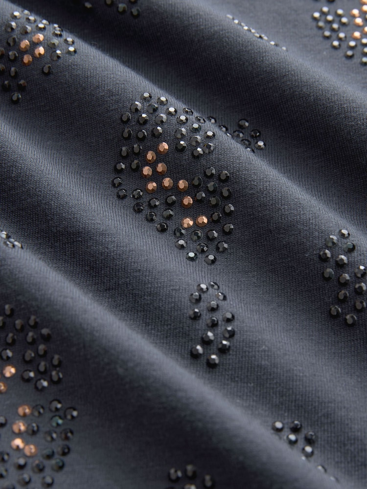 Carbón - 100% Cotton Animal Embellished T-Shirt - Imagen 7 de 7 Carbón - 100% Cotton Animal Embellished T-Shirt - Imagen 7 de 7