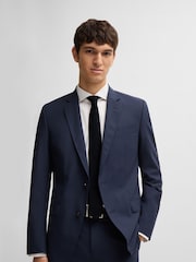 modra - BOSS Made in Italija Svilena Jacquard Kravata - Slika 1 iz 5