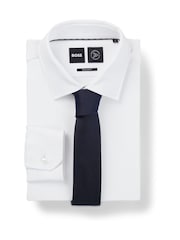 modra - BOSS Made in Italija Svilena Jacquard Kravata - Slika 4 iz 5