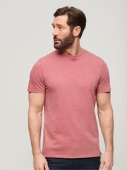 Superdry Pink 100% Cotton Crew Neck Slub Short Sleeved T-Shirt - Image 1 of 5