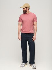 Superdry Pink 100% Cotton Crew Neck Slub Short Sleeved T-Shirt - Image 2 of 5