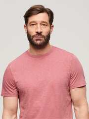 Superdry Pink 100% Cotton Crew Neck Slub Short Sleeved T-Shirt - Image 3 of 5