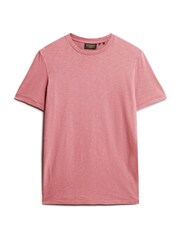 Superdry Pink 100% Cotton Crew Neck Slub Short Sleeved T-Shirt - Image 4 of 5
