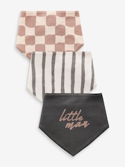 Black/White Baby 100% Cotton Bibs 3 Pack - Image 1 of 4