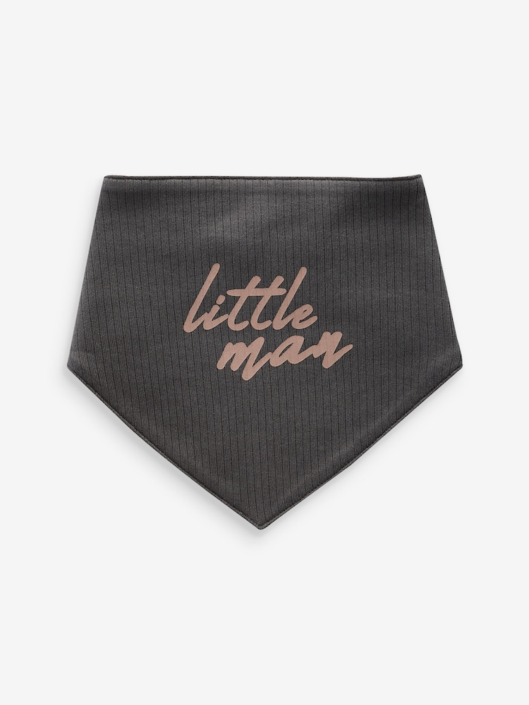 Black/White Baby 100% Cotton Bibs 3 Pack - Image 2 of 4