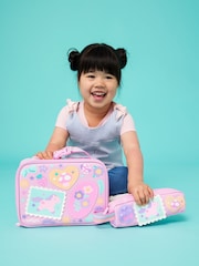 Smiggle Pink Little Journeys Teeny Tiny Square Lunch Box - Image 1 of 3
