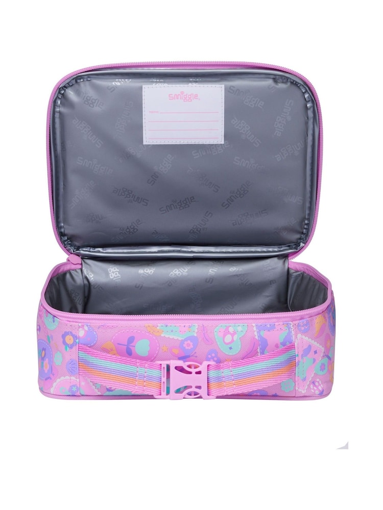Smiggle Pink Little Journeys Teeny Tiny Square Lunch Box - Image 3 of 3