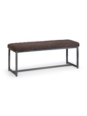 Julian Bowen Grey Brooklyn Upholstered Bench - Image 2 of 5