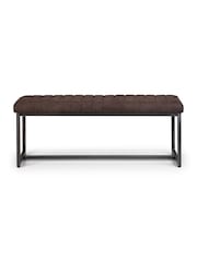Julian Bowen Grey Brooklyn Upholstered Bench - Image 3 of 5