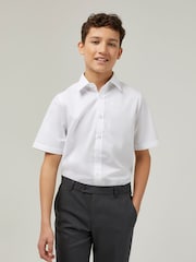 Trutex White Regular Fit Short Sleeve 3 Pack School Shirts - Image 1 of 7