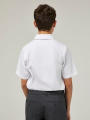 Trutex White Regular Fit Short Sleeve 3 Pack School Shirts - Image 4 of 7