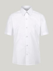 Trutex White Regular Fit Short Sleeve 3 Pack School Shirts - Image 6 of 7