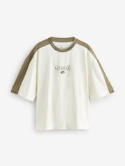 Зеленый - Active Retro Graphic 100% Cotton T-Shirt - Изображение 7 из 9
