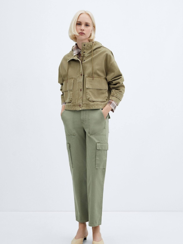 Mango Brown Pockets Cotton Parka - Image 2 of 7