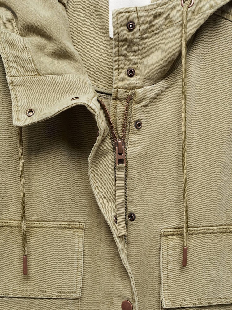 Mango Brown Pockets Cotton Parka - Image 7 of 7 Mango Brown Pockets Cotton Parka - Image 7 of 7